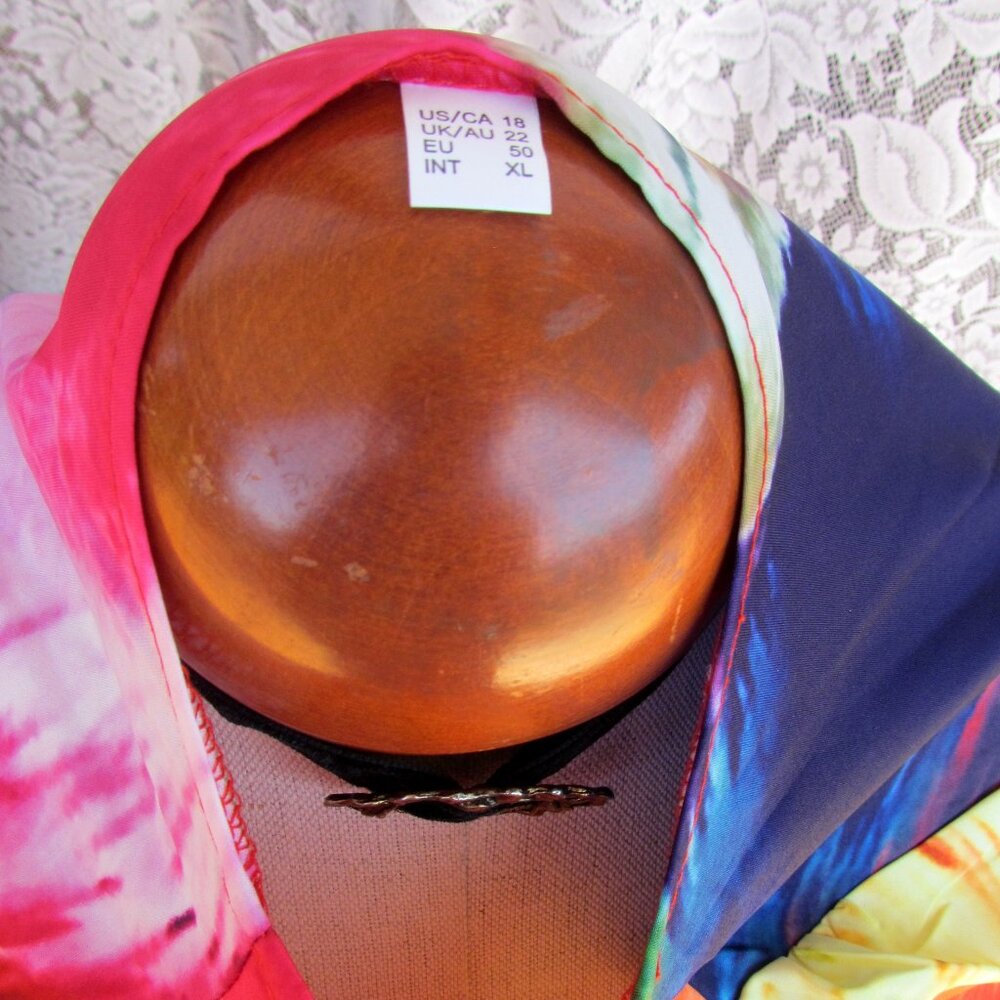 FESTIVAL MAXI DRESS,18, RED, YELLOW, GREEN, BLUE, PINK, WHITE, AQUA RESORT; PLUS - Picture 7 of 7